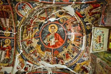 Soffitto della Chiesa di Santa Maria, Leusa, Albania